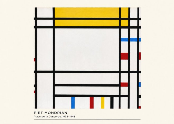 Piet Mondrian Place De La Concorde No4 - Póster