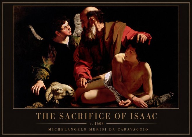Michelangelo Merisi da Caravaggio The Sacrifice of Isaac III No1 - Póster