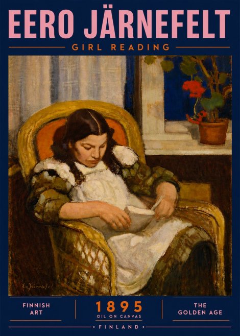 Eero Järnefelt Girl Reading No5 - Póster