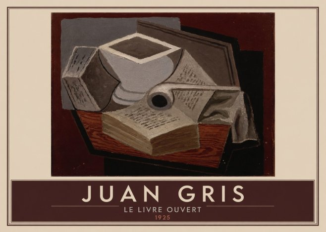 Juan Gris Le Livre Ouvert No5 - Póster