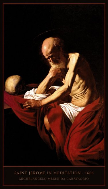 Michelangelo Merisi da Caravaggio Saint Jerome in Meditation I No4 - Póster