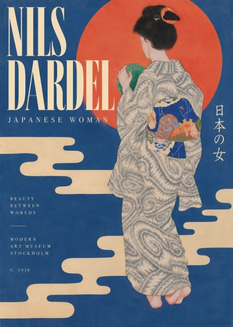 Nils Dardel Japanese Woman No5 - Póster