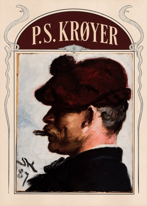 P.S. Krøyer Self-portrait with Cigar II No6 - Póster