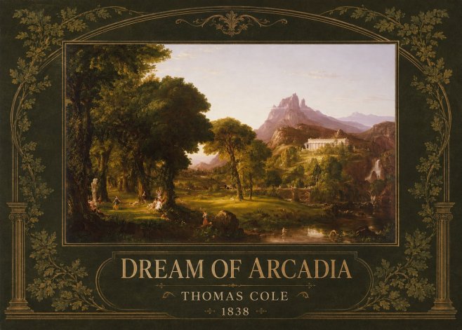Thomas Cole The Dream of Arcadia No3 - Póster