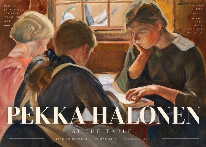 Pekka Halonen At the Table No6 - Póster