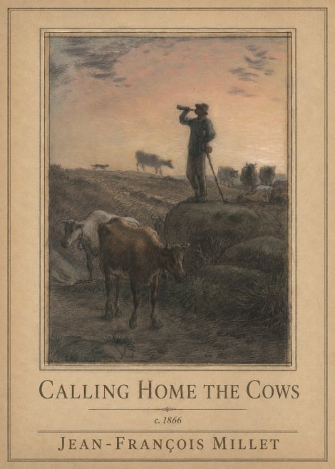 Jean-François Millet Calling Home the Cows No1 - Póster