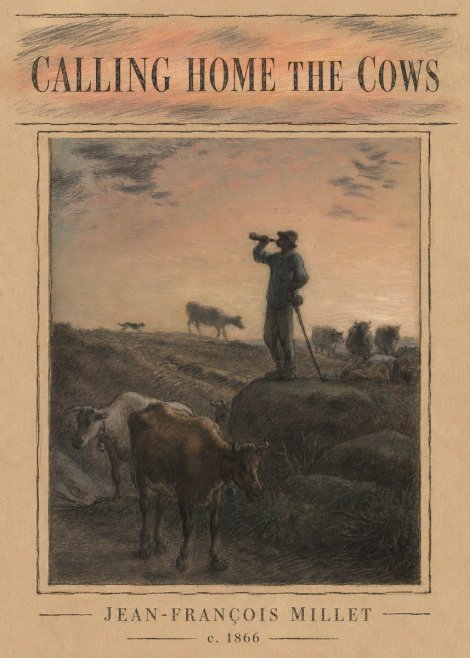 Jean-François Millet Calling Home the Cows No4 - Póster