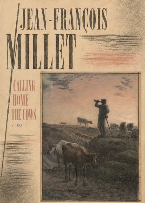 Jean-François Millet Calling Home the Cows No6 - Póster