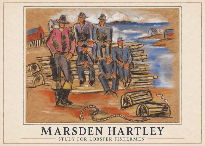 Marsden Hartley Study for 'Lobster Fishermen' No2 - Póster