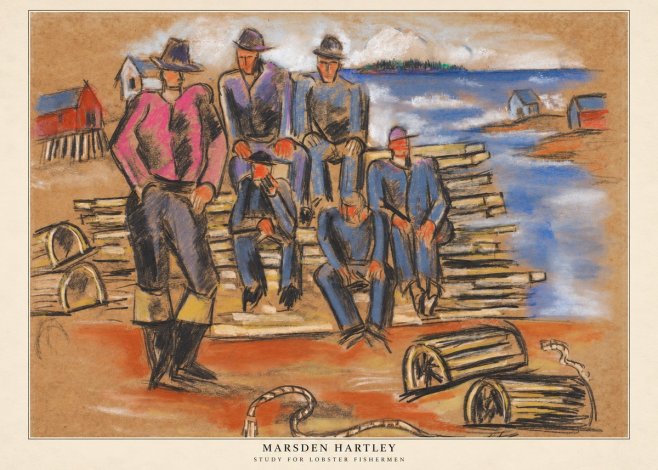 Marsden Hartley Study for 'Lobster Fishermen' No6 - Póster