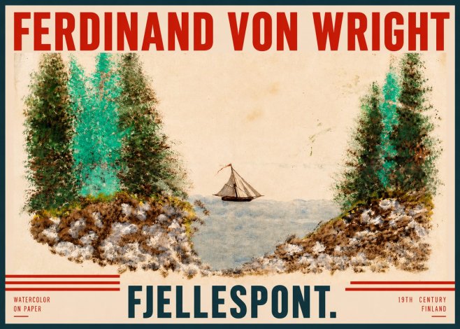Ferdinand von Wright Fjellespont. No2 - Póster