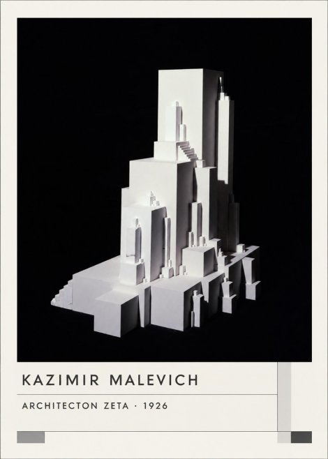 Kazimir Malevich Architecton Zeta No1 - Póster