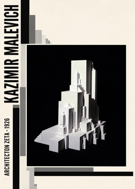 Kazimir Malevich Architecton Zeta No3 - Póster