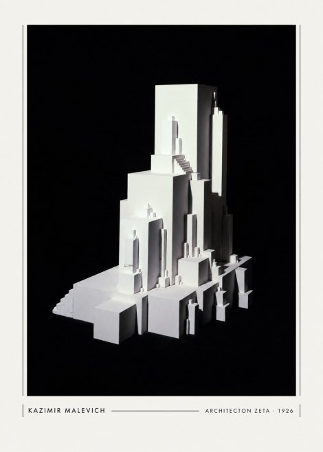 Kazimir Malevich Architecton Zeta No5 - Póster