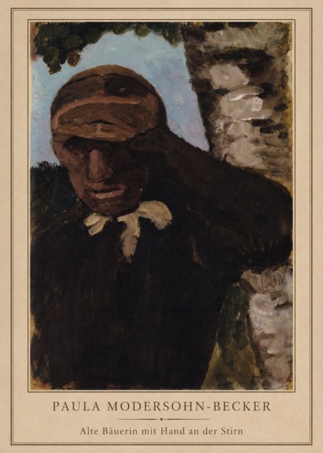 Paula Modersohn-Becker Alte Bäuerin Mit Hand an Der Stirn No3 - Póster