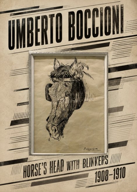 Umberto Boccioni Horse's Head with Blinkers No6 - Póster
