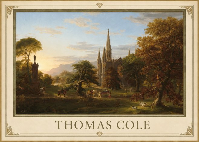 Thomas Cole The Architect's Dream No1 - Póster