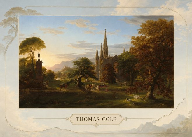 Thomas Cole The Architect's Dream No3 - Póster