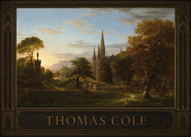 Thomas Cole The Architect's Dream No4 - Póster