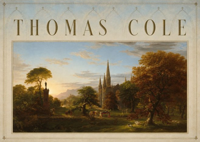 Thomas Cole The Architect's Dream No6 - Póster