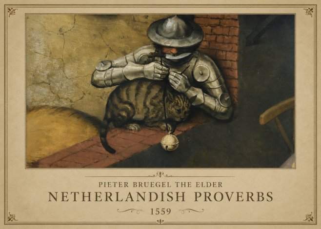 Pieter Bruegel Netherlandish Proverbs X No1 - Póster