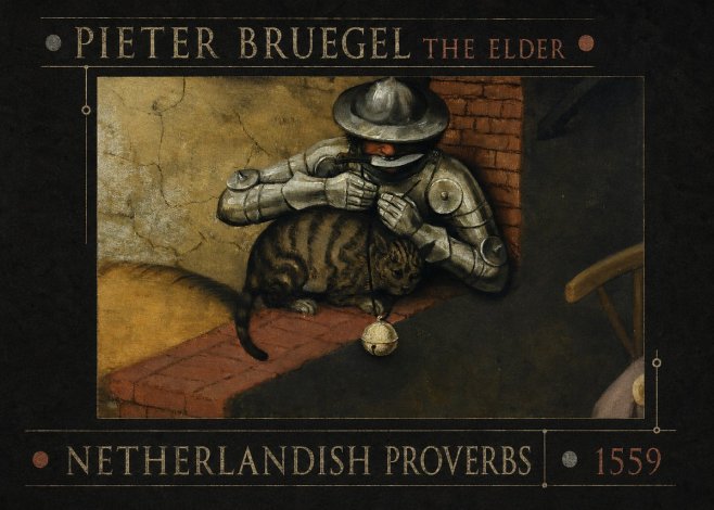 Pieter Bruegel Netherlandish Proverbs X No5 - Póster