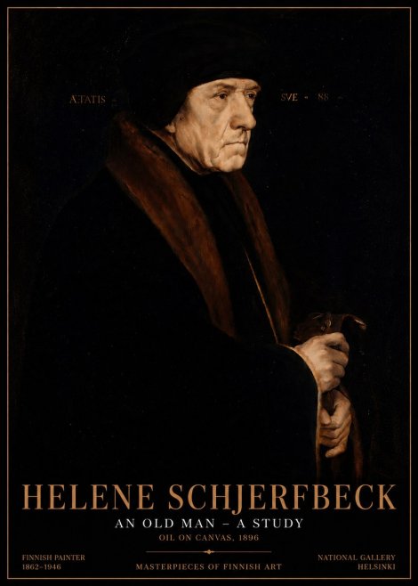 Helene Schjerfbeck An Old Man – a Study No6 - Póster