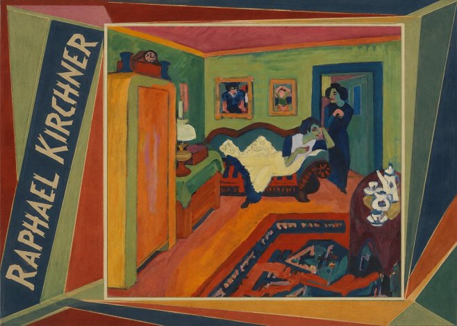 Raphael Kirchner Interior with Two Women No6 - Póster