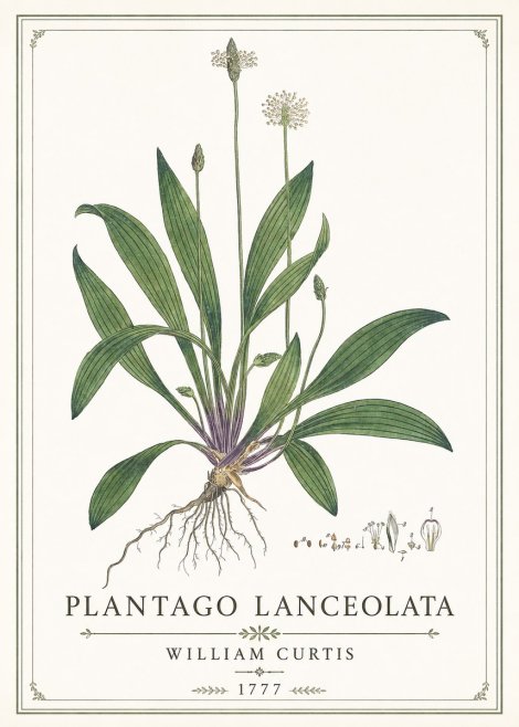 William Curtis Plantago Lanceolata IV No1 - Póster