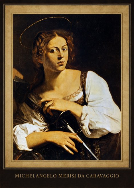 Michelangelo Merisi da Caravaggio Saint Catherine of Alexandria III No6 - Póster