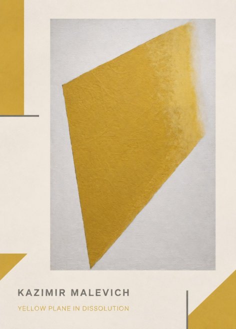 Kazimir Malevich Yellow Plane in Dissolution No1 - Póster