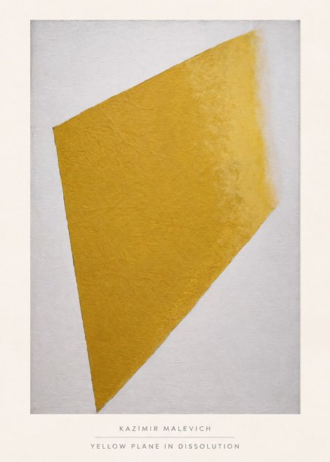 Kazimir Malevich Yellow Plane in Dissolution No4 - Póster