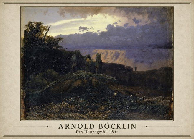 Arnold Böcklin Das Hünengrab No1 - Póster