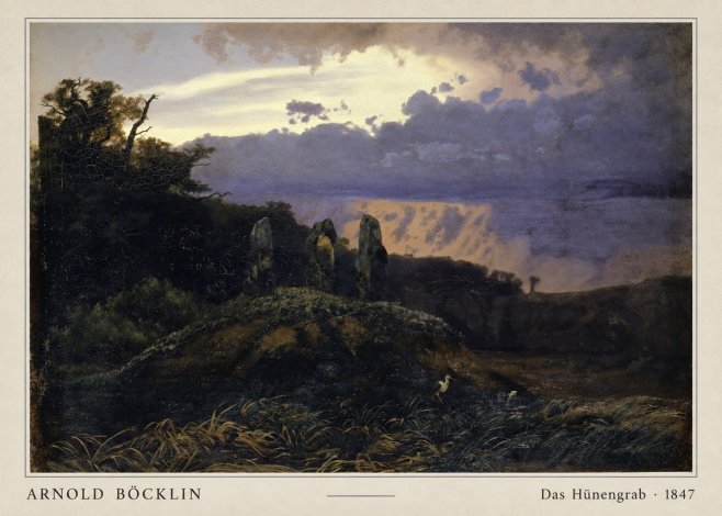 Arnold Böcklin Das Hünengrab No4 - Póster