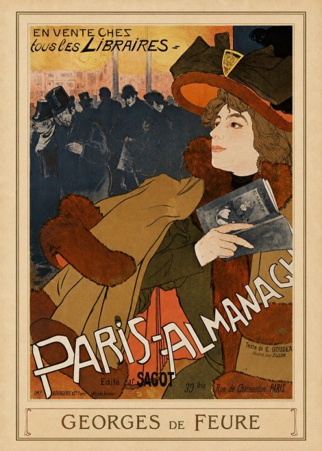 Georges de Feure Paris-almanach II No3 - Póster