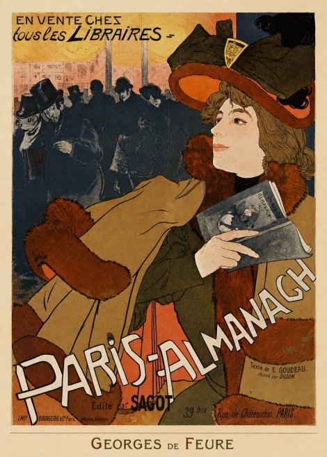 Georges de Feure Paris-almanach II No4 - Póster