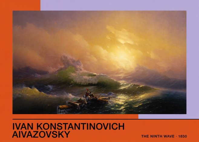 Ivan Konstantinovich Aivazovsky The Ninth Wave III No3 - Póster
