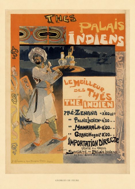 Georges de Feure Thés Palais Indiens No5 - Póster