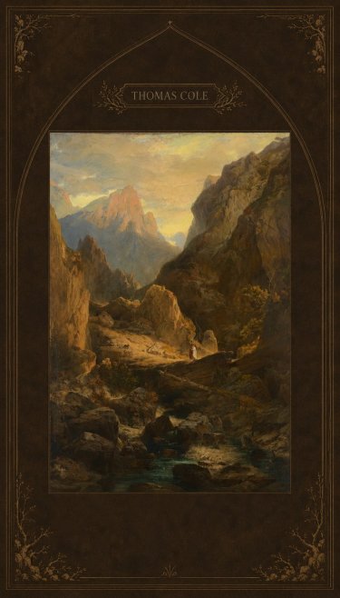 Thomas Cole The Mountain Ford No6 - Póster