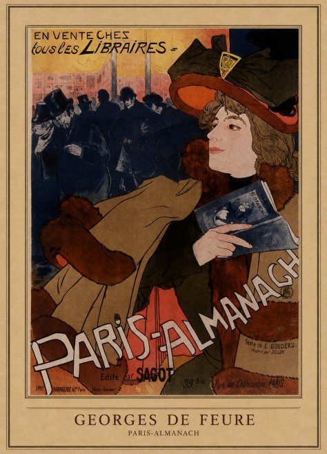 Georges de Feure Paris-almanach III No4 - Póster