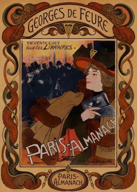Georges de Feure Paris-almanach III No5 - Póster