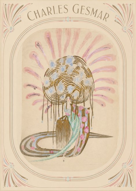 Charles Gesmar Woman with Headdress No3 - Póster