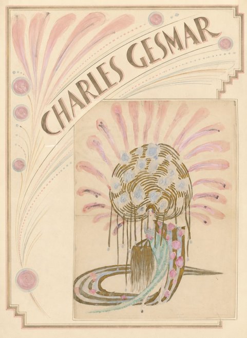 Charles Gesmar Woman with Headdress No5 - Póster