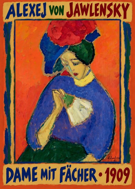 Alexej von Jawlensky Dame Mit Fächer No1 - Póster