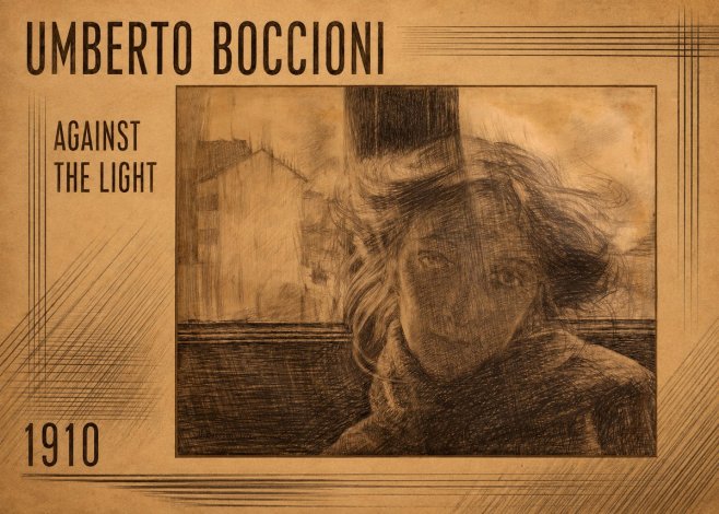 Umberto Boccioni Against the Light No1 - Póster