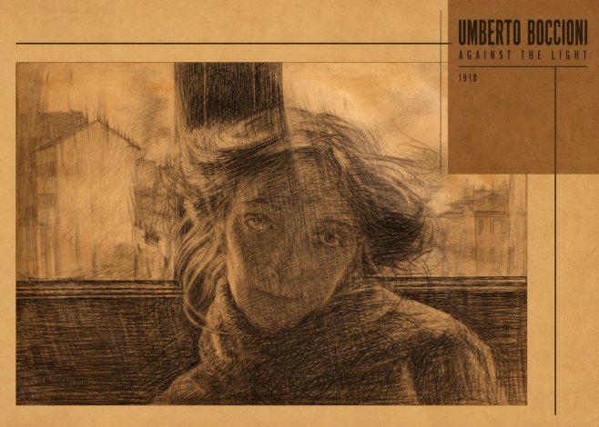 Umberto Boccioni Against the Light No6 - Póster