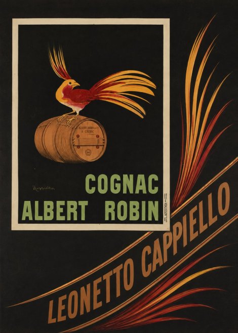 Leonetto Cappiello Cognac Albert Robin No5 - Póster