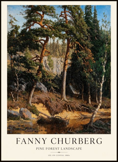 Fanny Churberg Pine Forest Landscape No1 - Póster