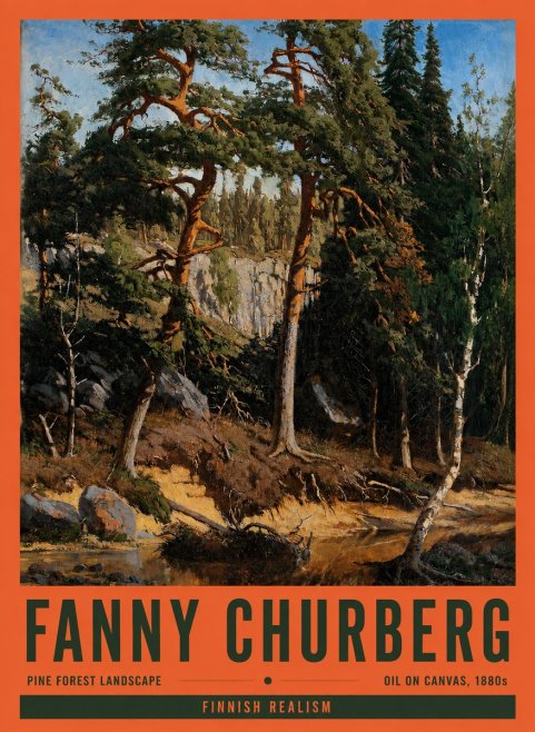 Fanny Churberg Pine Forest Landscape No2 - Póster
