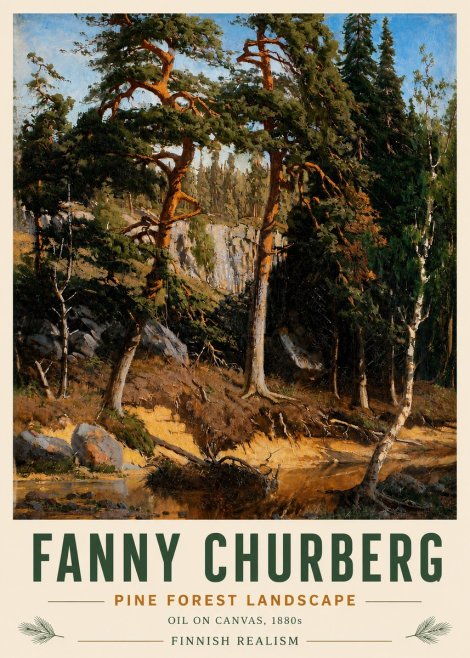 Fanny Churberg Pine Forest Landscape No4 - Póster